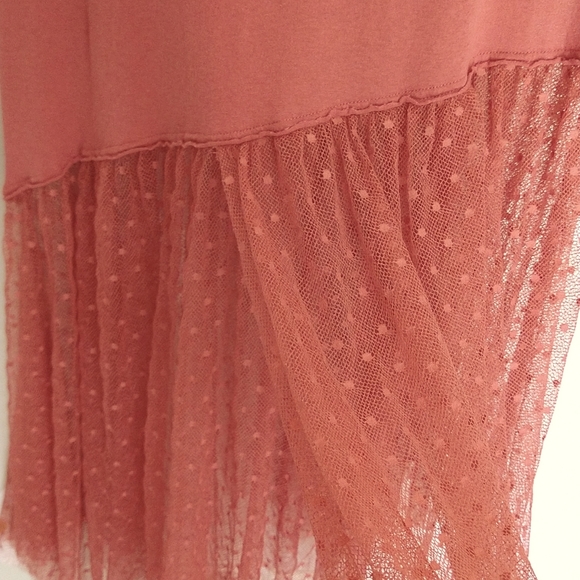 ⭐HOST PICK⭐ Free People Carnival Wild Rose Asymmetrical Mesh Polka Dot Skirt Top - Picture 9 of 14